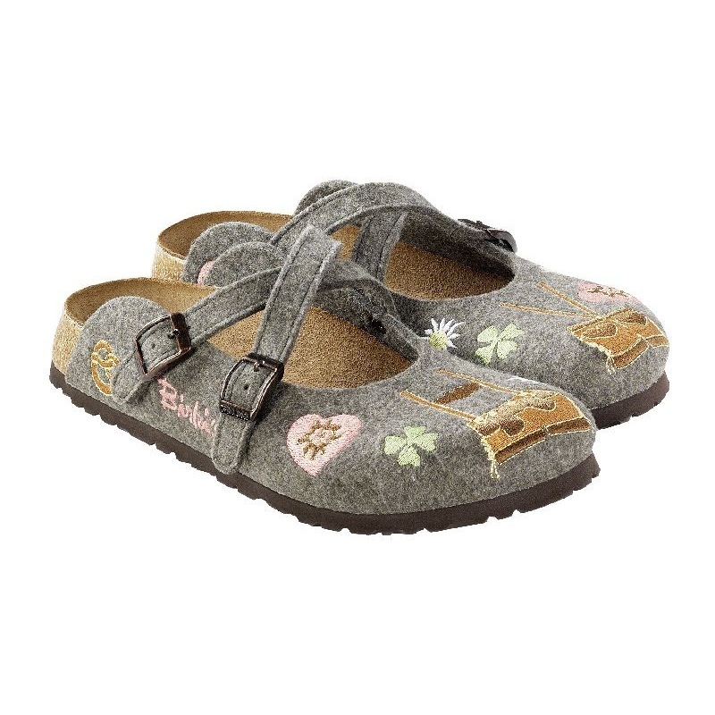 grey birkenstock clogs