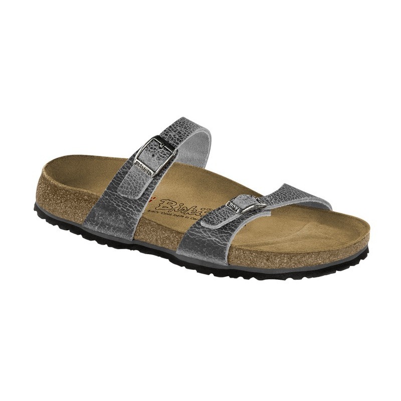 Birki by Birkenstock Tahiti sandals narrow grey leather | eBay